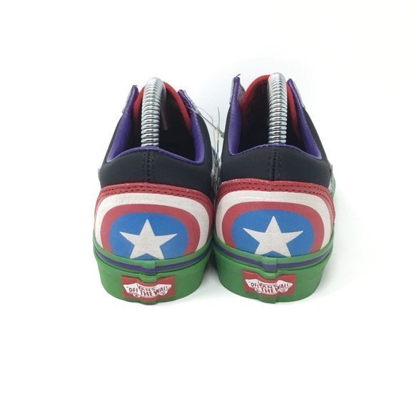 Vans Old Skool Avengers Hulk‎ Iron Man Thor Captian America Shoes Women's Size 8 - Picture 6 of 6